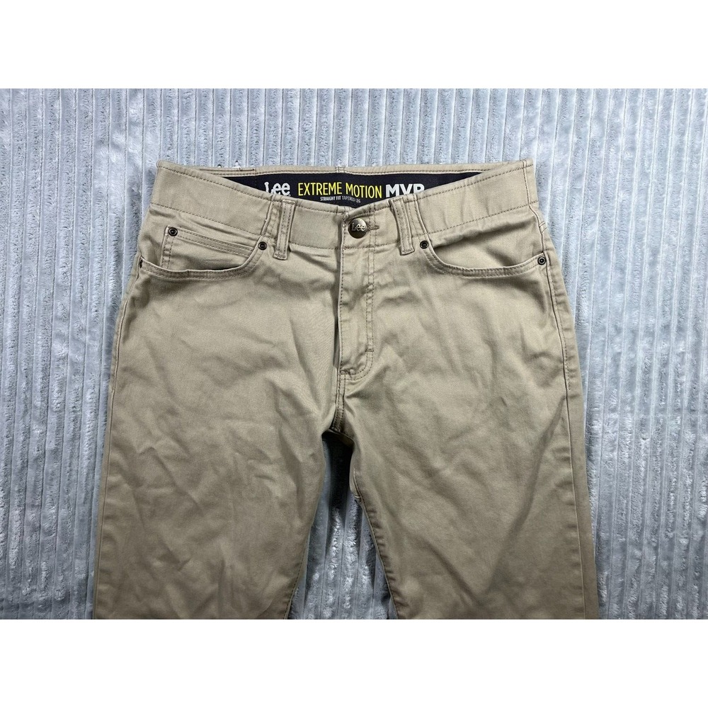Lee Chino Pants Men's 32x31 Extreme Motion MVP Straight Fit Tapered Leg Stretch - Picture 2 of 15